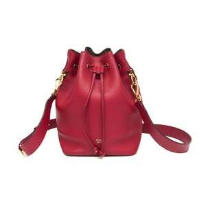 FENDI Red Leather Shoulder Bag